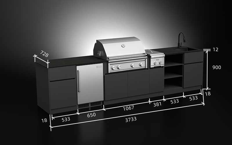 3.7M-Outdoor-Kitchen-Cabinet-With-Grill-And-Side-Burner-Cabinet
